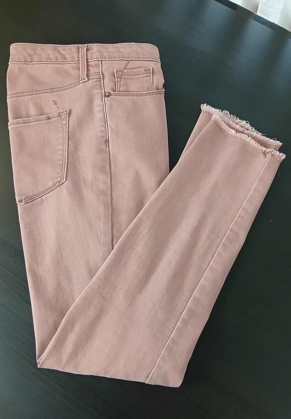 Mossimo Dusty Pink Cropped Denim 4/R 27 Power Stretch Mid-Rise Skinny 30W x 27L